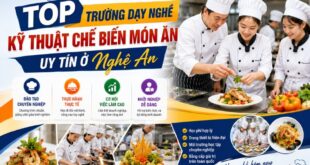 trường dạy nghề chế biến món ăn tại nghệ an