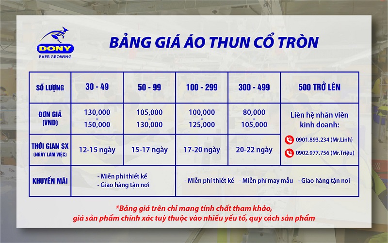 gia ao thun co tron