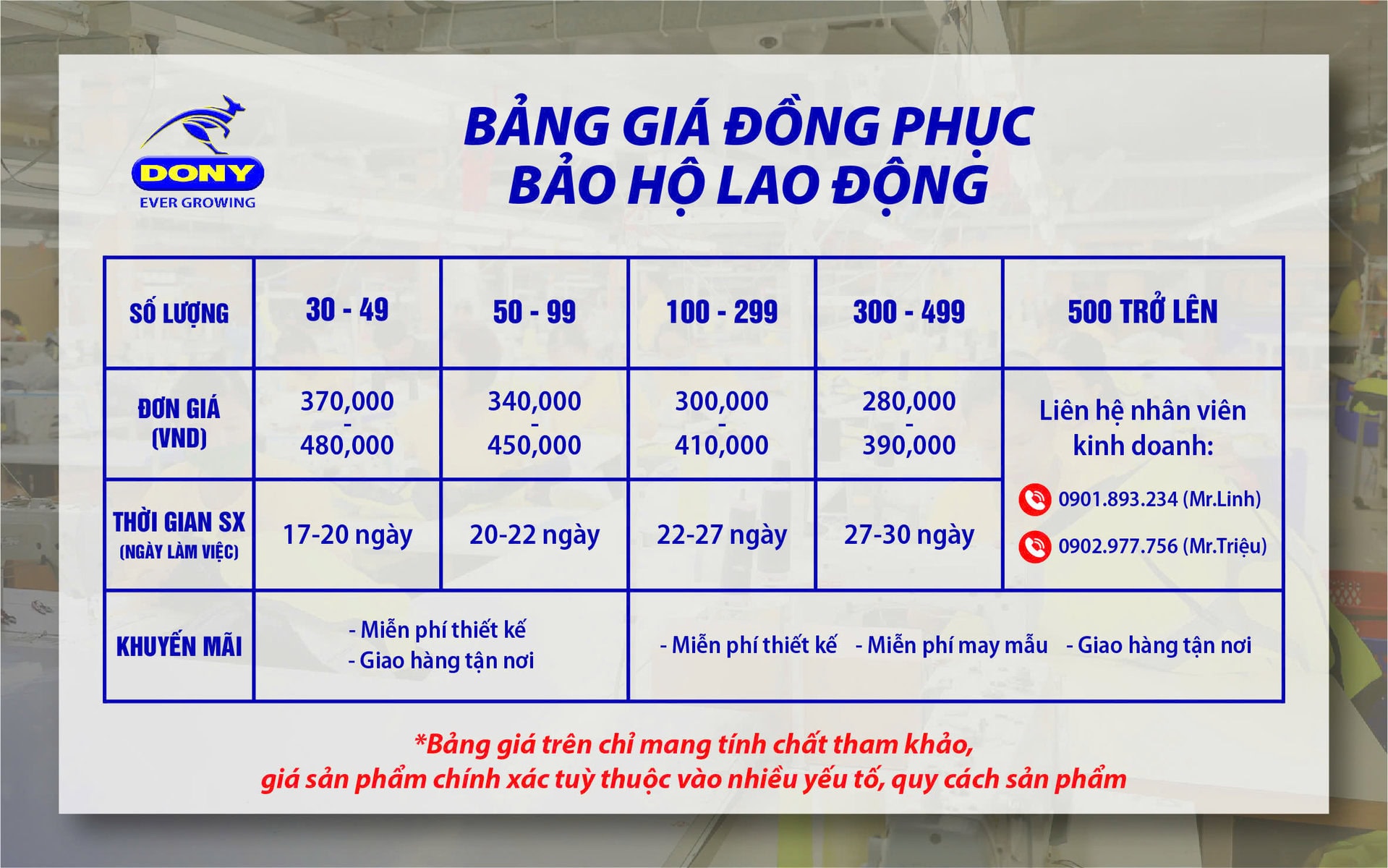 gia dong phuc bao ho